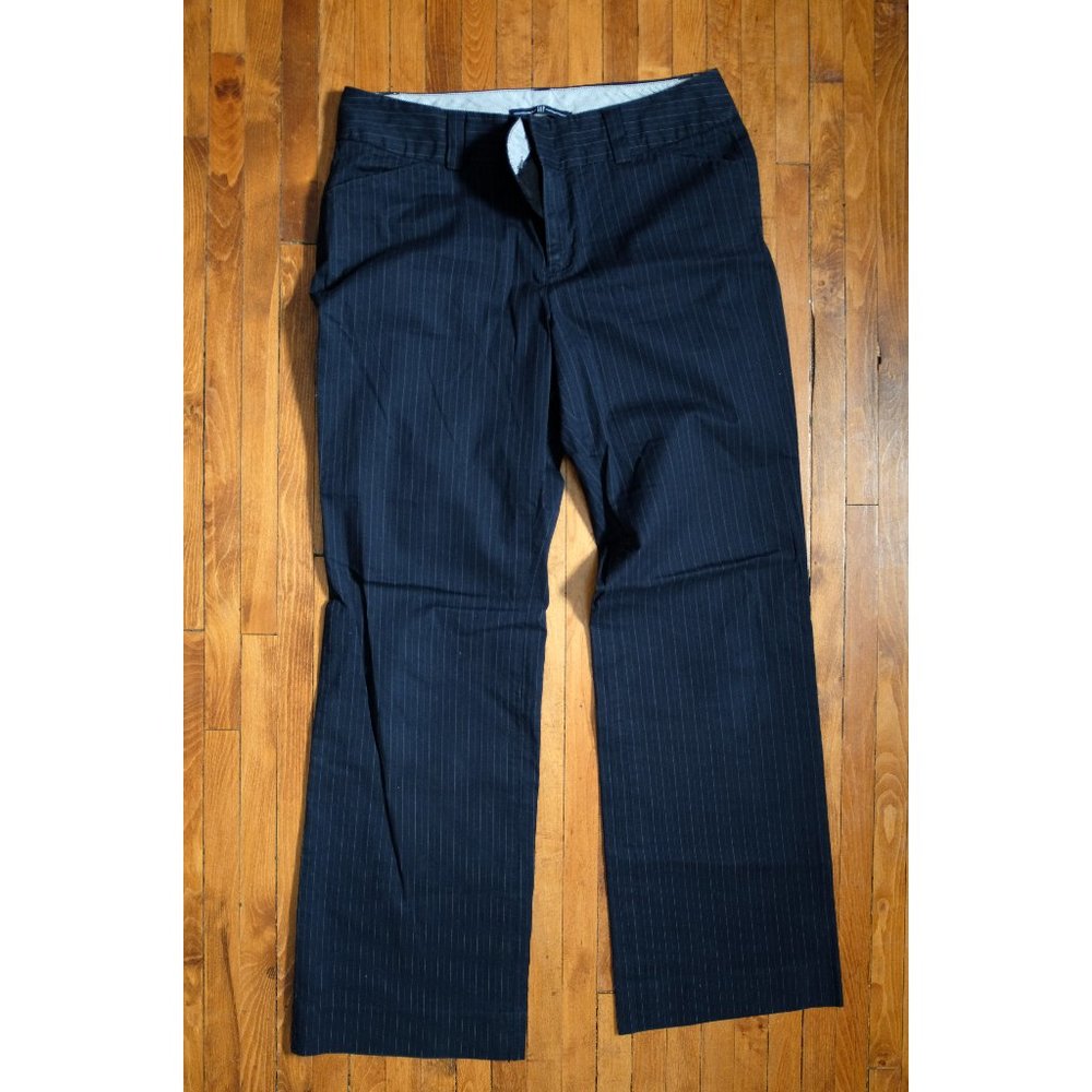 GAP Navy Pinstripe 'Curvy' Trousers